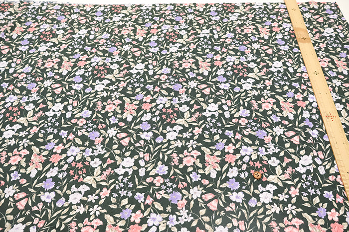 UV-treated, Mercerized Cotton 80/2 Combed Rib Knit Printed Fabric - Flower - nomura tailor