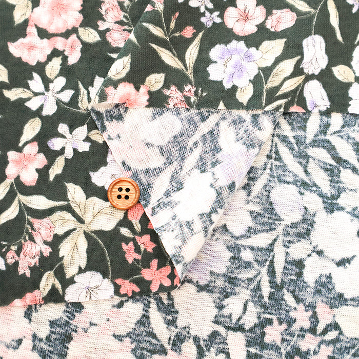 UV-treated, Mercerized Cotton 80/2 Combed Rib Knit Printed Fabric - Flower - nomura tailor