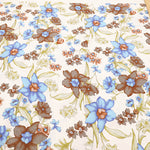 UV-treated, Mercerized Cotton 80/2 Combed Rib Knit Printed Fabric - Flower - nomura tailor