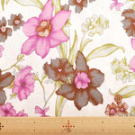 UV-treated, Mercerized Cotton 80/2 Combed Rib Knit Printed Fabric - Flower - nomura tailor
