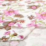 UV-treated, Mercerized Cotton 80/2 Combed Rib Knit Printed Fabric - Flower - nomura tailor