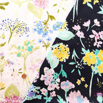 UV-treated, Bio-finished Cotton 60/2 Jersey Printed Fabric - Flower - nomura tailor