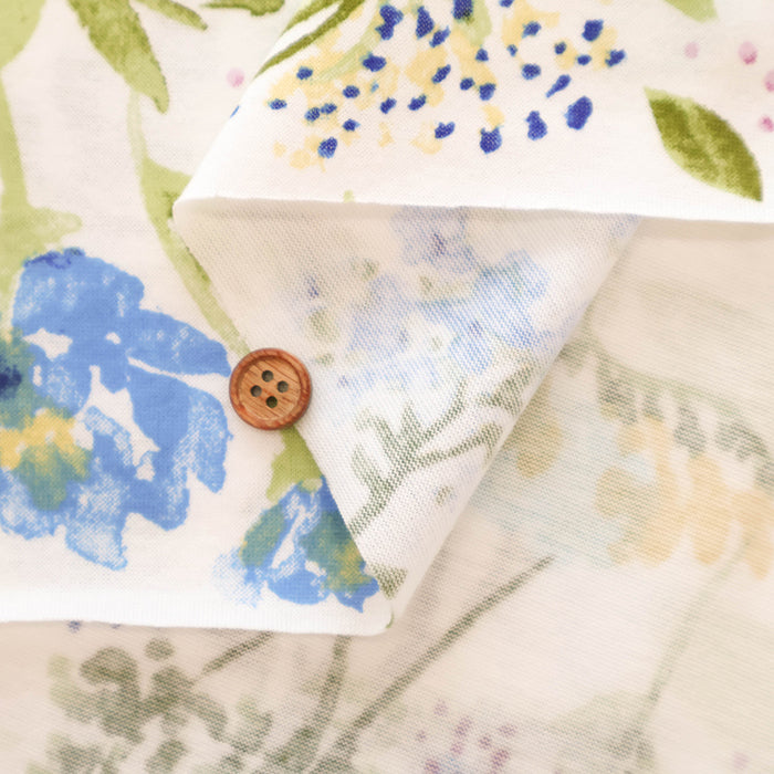 UV-treated, Bio-finished Cotton 60/2 Jersey Printed Fabric - Flower - nomura tailor