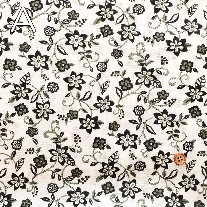 UV-treated, Mercerized Cotton 40/2 Rib Knit Printed Fabric - Flower - nomura tailor