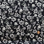 UV-treated, Mercerized Cotton 40/2 Rib Knit Printed Fabric - Flower - nomura tailor
