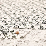 UV-treated, Mercerized Cotton 40/2 Rib Knit Printed Fabric - Flower - nomura tailor