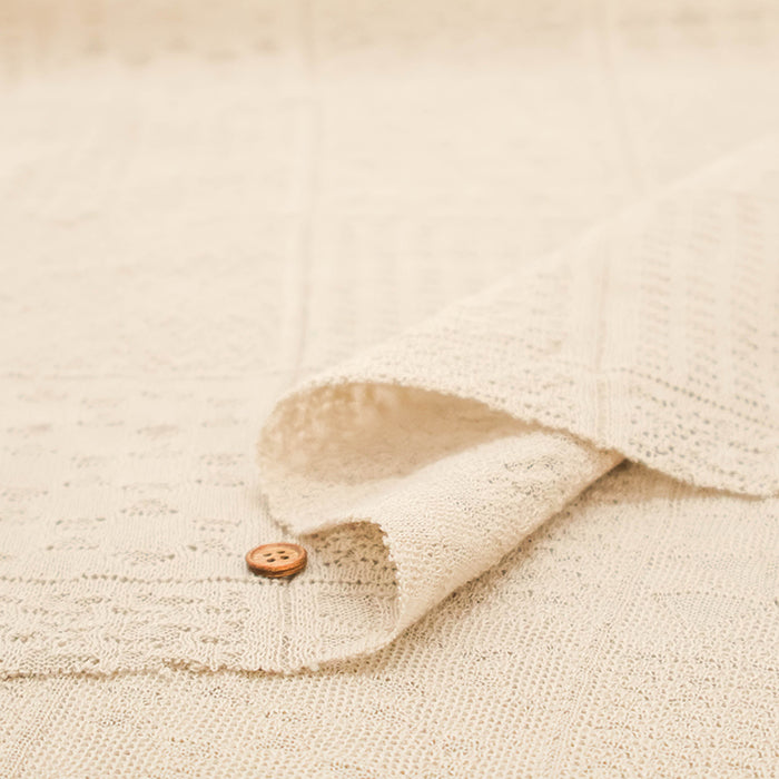 Yonezawa Ori Cotton Lacey Jacquard Fabric - nomura tailor