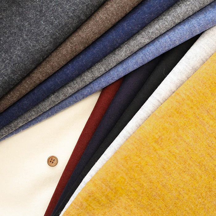 Feather Curl Compressed Knit Fabric - Plain