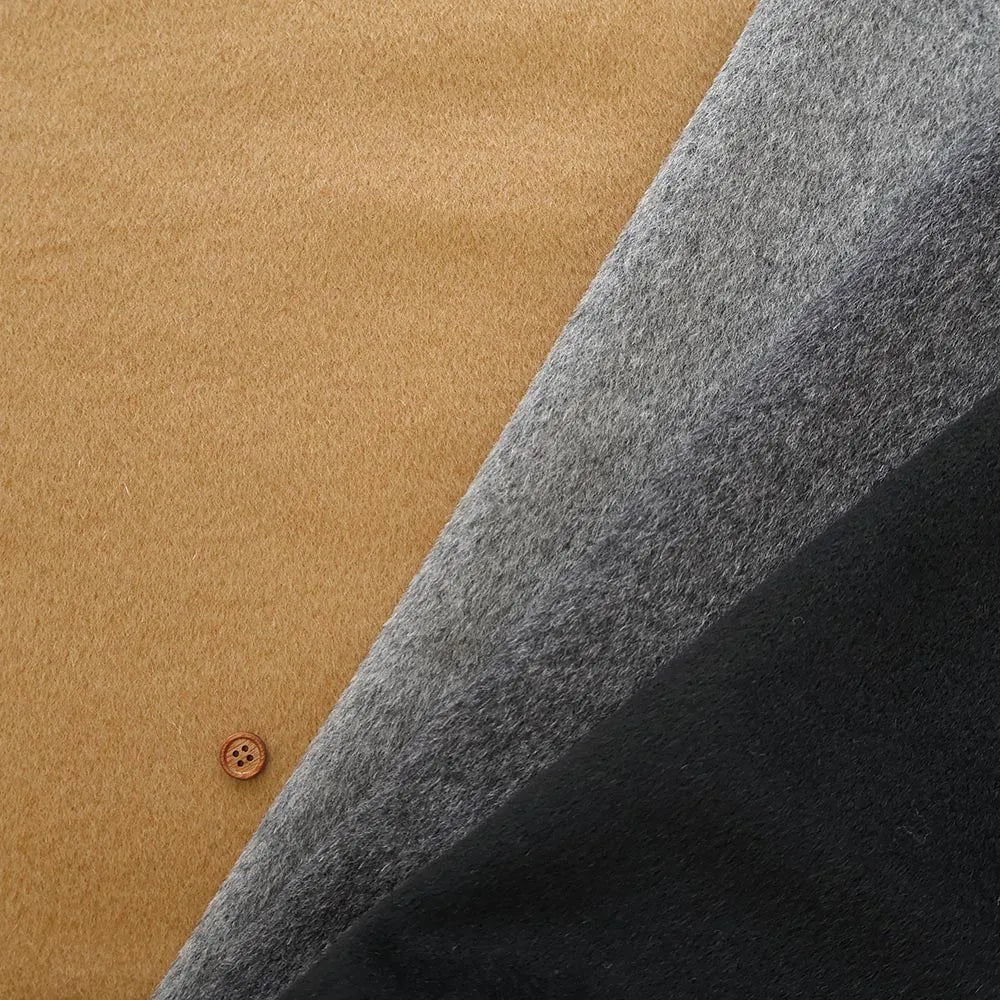 Wool Frieze Beaver Fabric - Plain - nomura tailor