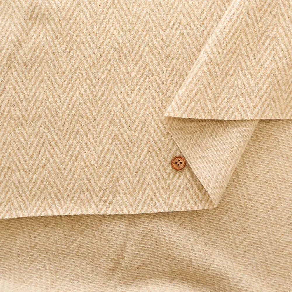 Silk Blend Herringbone Tweed Fabric - nomura tailor
