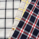 Linen blend checking fabric - nomura tailor