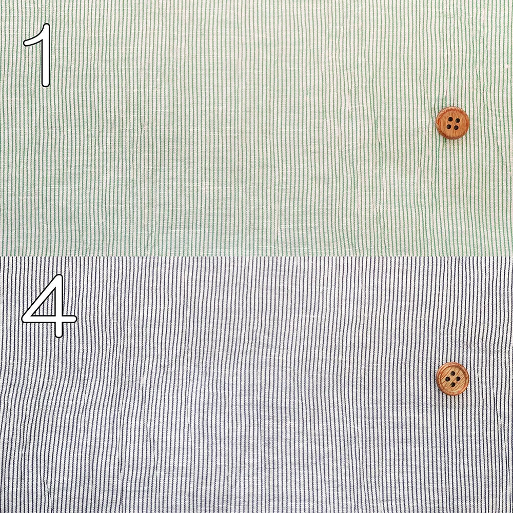 Yarn-dyed Linen Washer Fabric - Stripe - nomura tailor