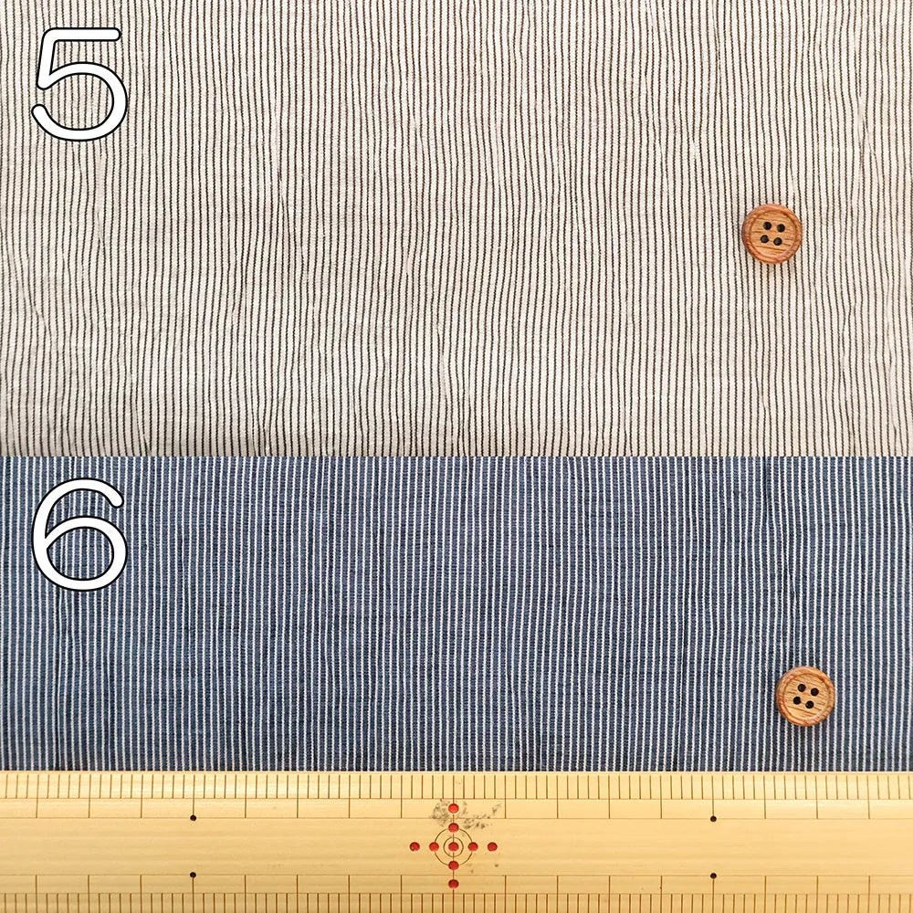 Yarn-dyed Linen Washer Fabric - Stripe - nomura tailor