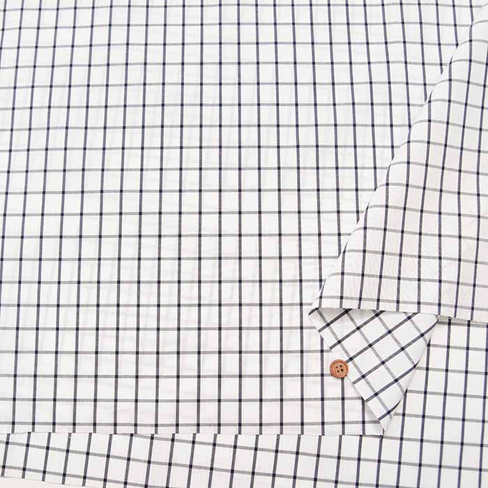 Supima Cotton 60/- Yarn-dyed typewriter Fabric Check - nomura tailor