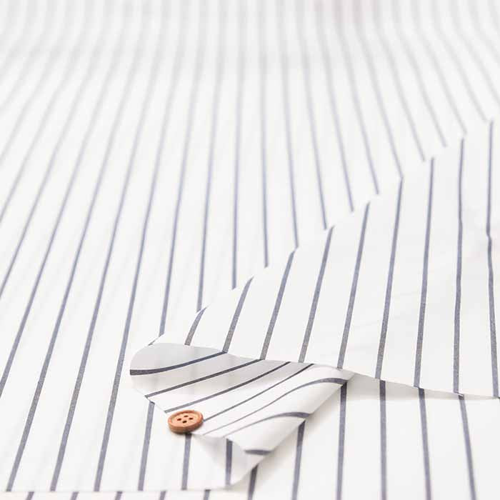 Supima Cotton 60/- Yarn-dyed typewriter fabric Stripe (Thin) - nomura tailor