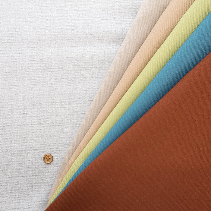 Wool Stretch Saxony Fabric - Plain