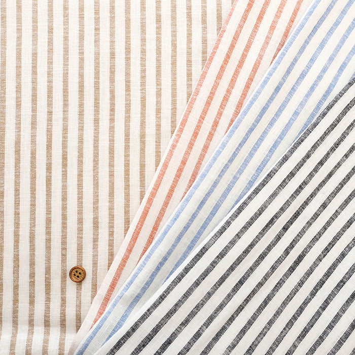 L/P Linen Stripe Fabric - nomura tailor