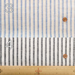 L/P Linen Stripe Fabric - nomura tailor