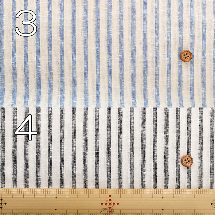 L/P Linen Stripe Fabric - nomura tailor