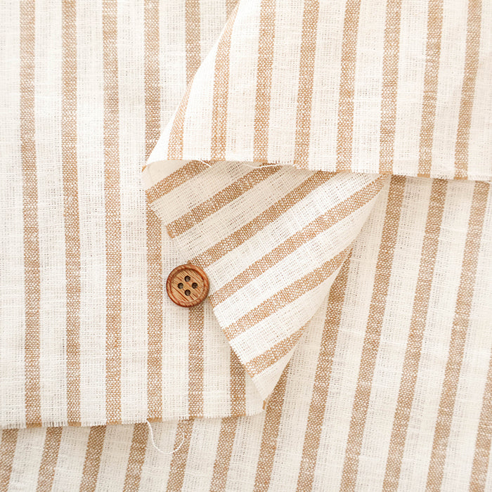 L/P Linen Stripe Fabric - nomura tailor