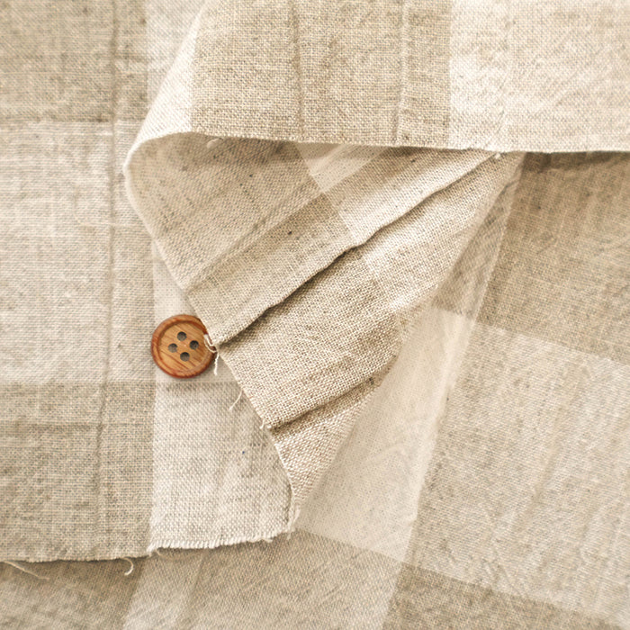 Washer-Processed C/L Block Check Fabric - nomura tailor
