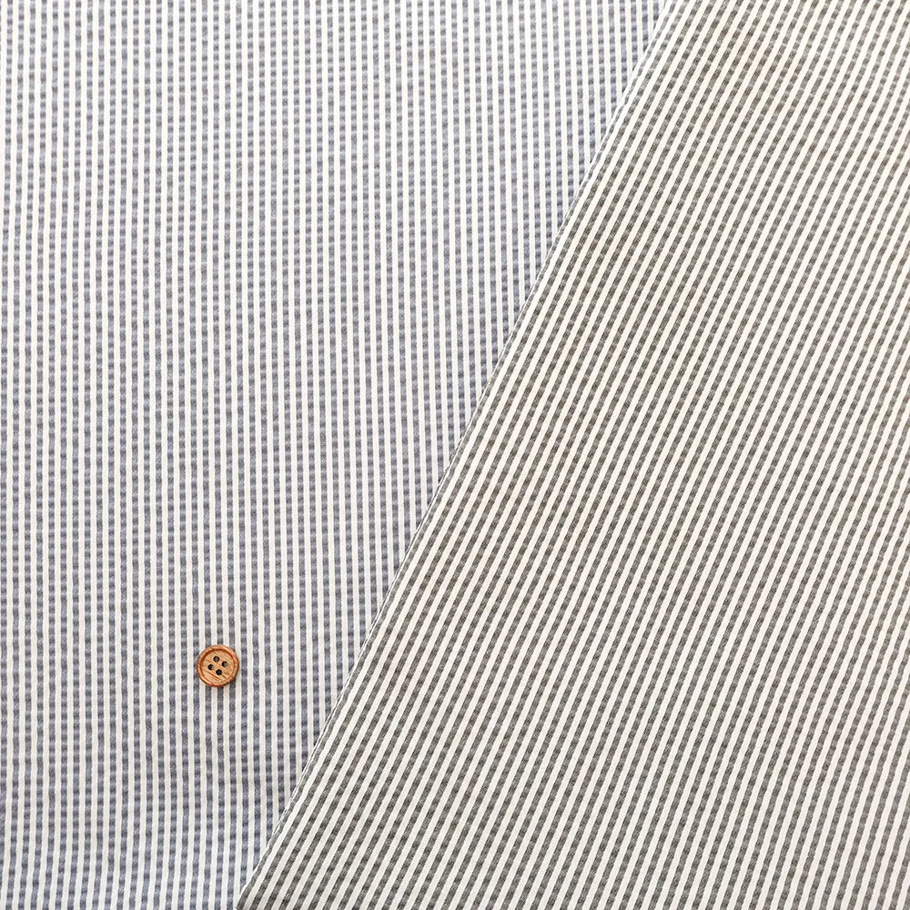 TORAY Yarn-dyed Seersucker Fabric - Stripe - nomura tailor