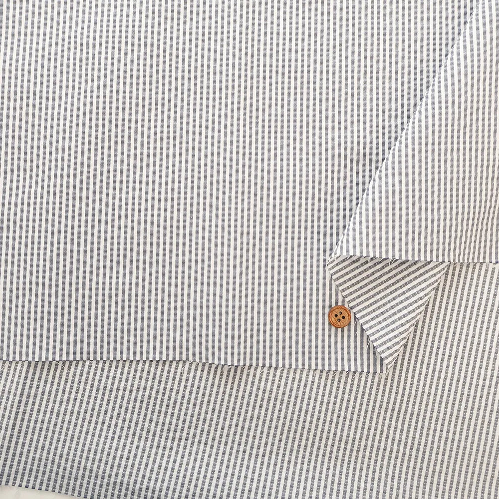 TORAY Yarn-dyed Seersucker Fabric - Stripe - nomura tailor