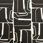 Made in France DEVEAUX Cotton Typewriter Printed Fabric - Black and white - nomura tailor