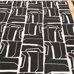 Made in France DEVEAUX Cotton Typewriter Printed Fabric - Black and white - nomura tailor