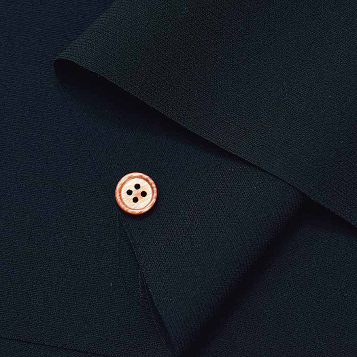 Polyester formal black double weave fabric Solid colour - nomura tailor