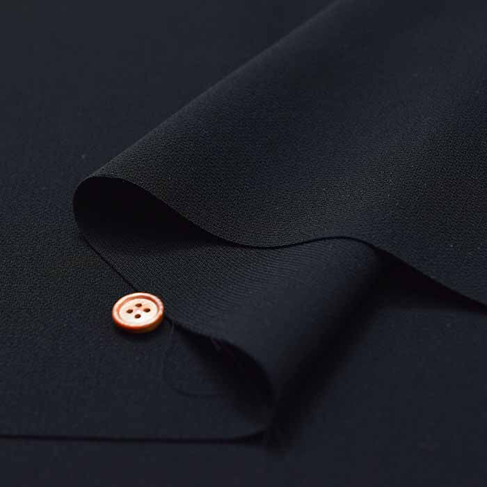 Polyester formal black double weave fabric Solid colour - nomura tailor