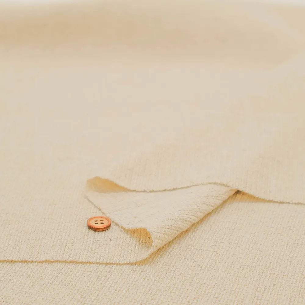 Washer-Finished コットンリネンスフレ生地 - Plain - nomura tailor