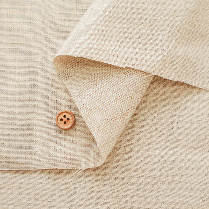 Linen Canvas Double Washer Fabric - Plain - nomura tailor