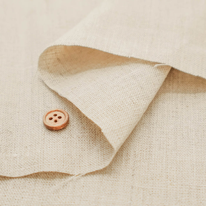 Linen Canvas Double Washer Fabric - Plain - nomura tailor