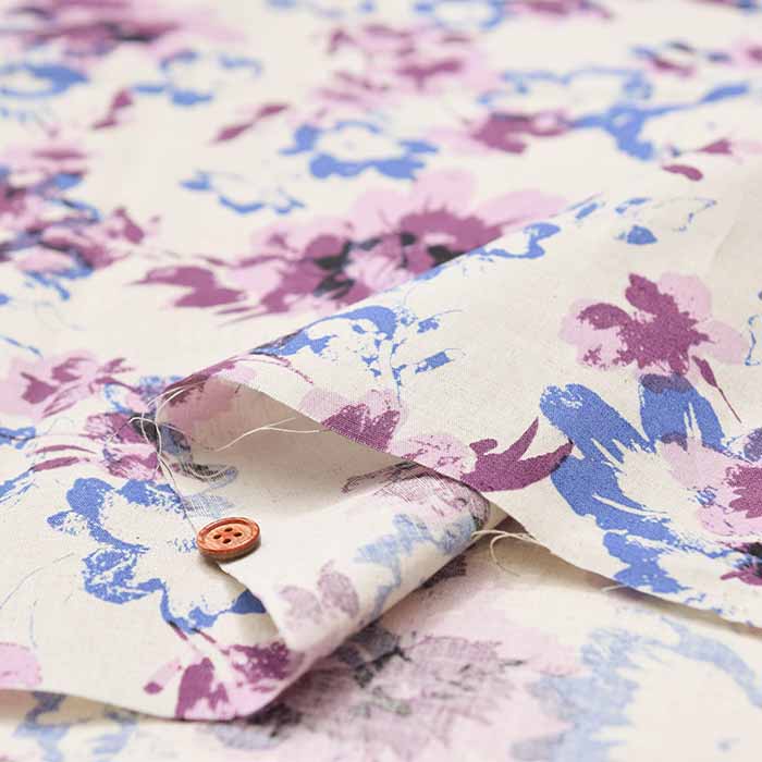 C/L Cambric printed fabric Flower - nomura tailor