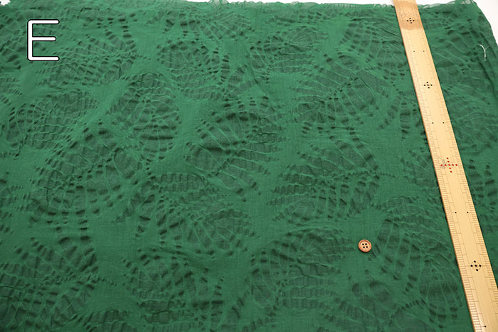 Cotton Nobility Ripple Fabric - Leaf pattern - nomura tailor