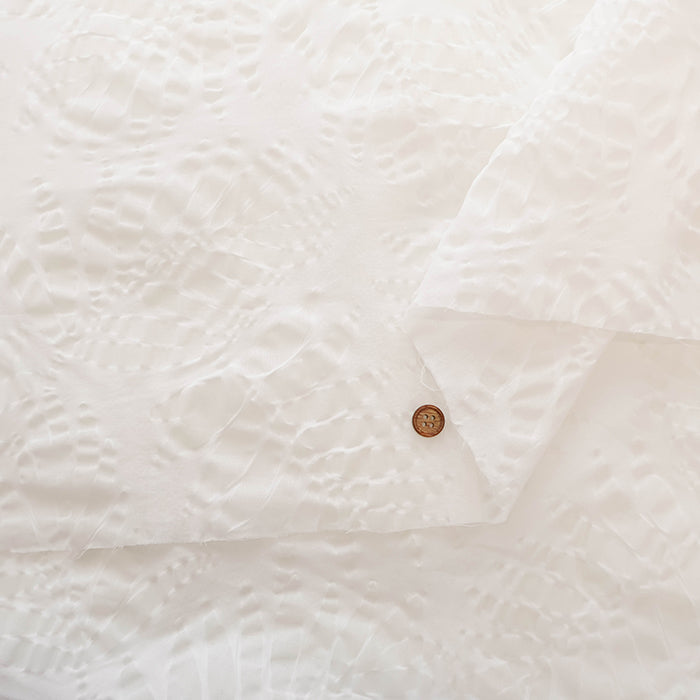 Cotton Nobility Ripple Fabric - Leaf pattern - nomura tailor