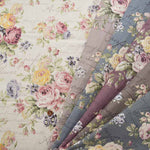 C/L Canvas Printed Fabric Rococo-style English Flowers - nomura tailor