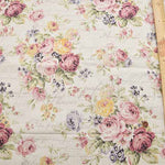 C/L Canvas Printed Fabric Rococo-style English Flowers - nomura tailor