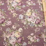 C/L Canvas Printed Fabric Rococo-style English Flowers - nomura tailor