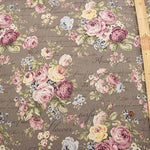 C/L Canvas Printed Fabric Rococo-style English Flowers - nomura tailor