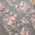 C/L Canvas Printed Fabric Rococo-style English Flowers - nomura tailor