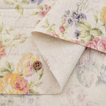 C/L Canvas Printed Fabric Rococo-style English Flowers - nomura tailor