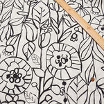 Linenkross print fabric paint flower - nomura tailor