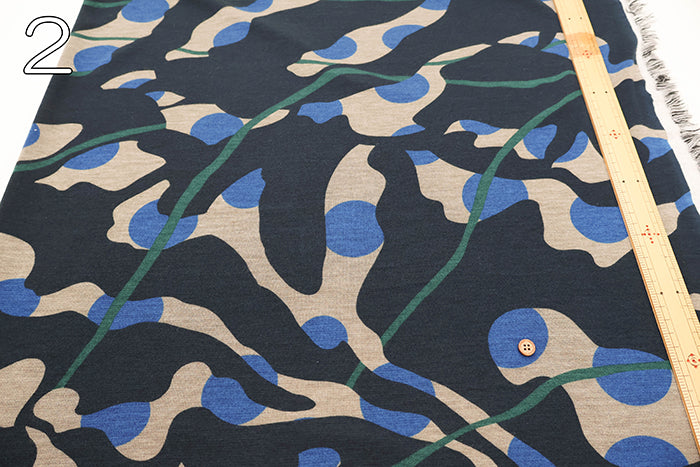 Tencel Reversible Knit Print Fabric - Motif - nomura tailor