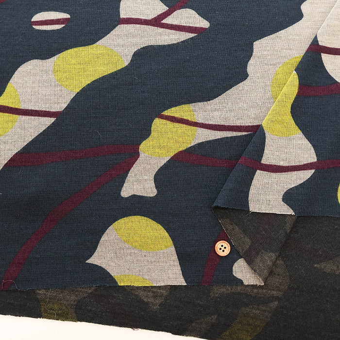 Tencel Reversible Knit Print Fabric - Motif - nomura tailor