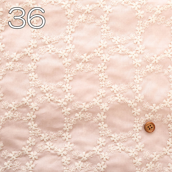 Cotton 60 Lawn Lace Fabric Flower - Circle - nomura tailor