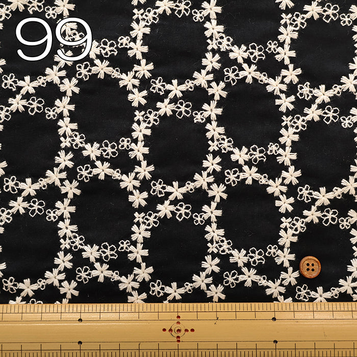 Cotton 60 Lawn Lace Fabric Flower - Circle - nomura tailor