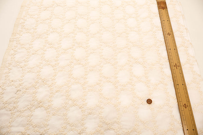 Cotton 60 Lawn Lace Fabric Flower - Circle - nomura tailor