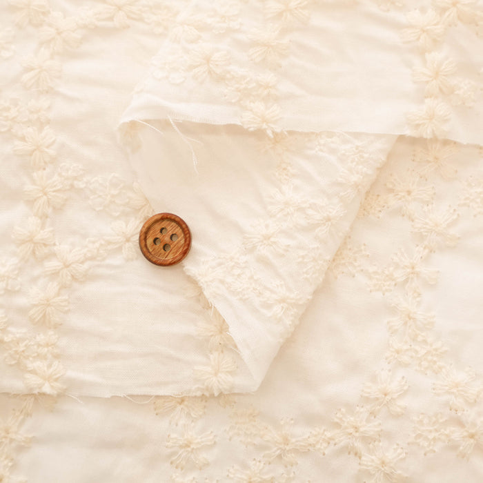 Cotton 60 Lawn Lace Fabric Flower - Circle - nomura tailor